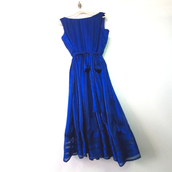 Carmen Marc Valvo Dresses & Skirts - Size 16 Blue Tie-Waist Cocktail Dress by Carmen Marc Valvo - Luxe
